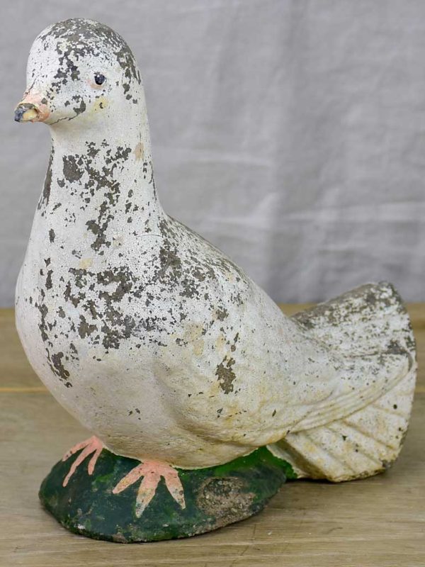 1960 s cement garden sculpture of a white dove Fashion