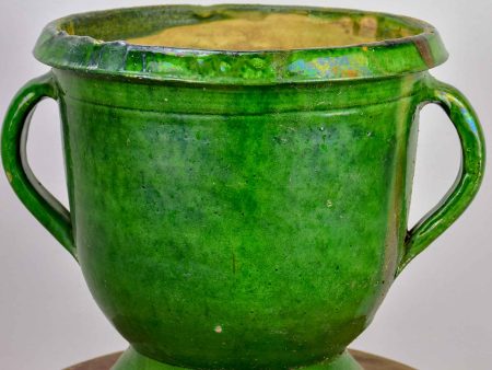 Castelnaudary antique green garden pot - 11” Online now