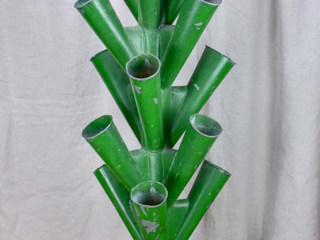 Large florist multi-vase display - zinc with green finish Online