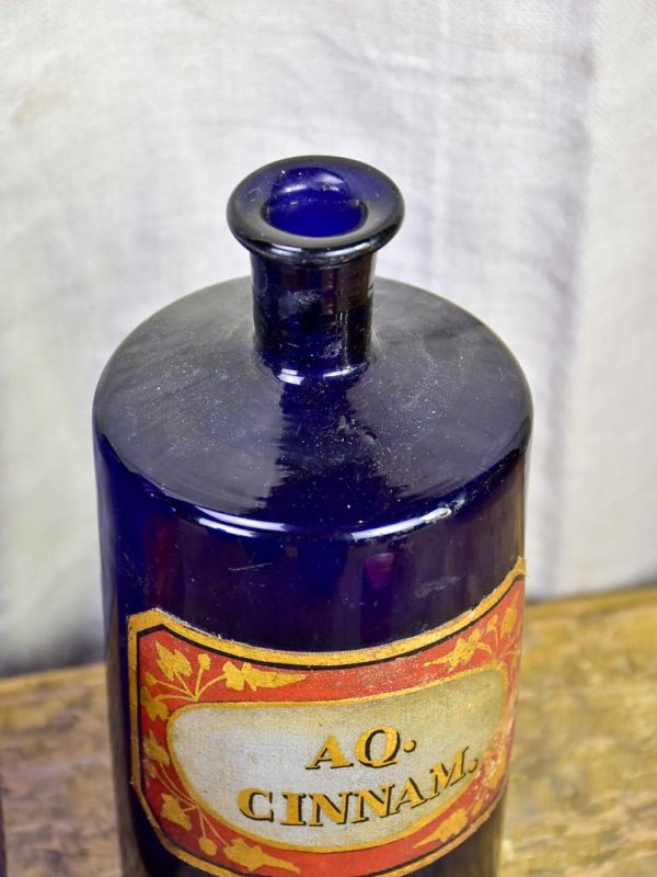 Rare collection of antique French apothecary jars - cobalt blue Online