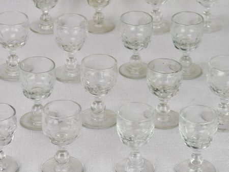 Lot of 16 blown glass digestif glasses from the early 20th century Cheap