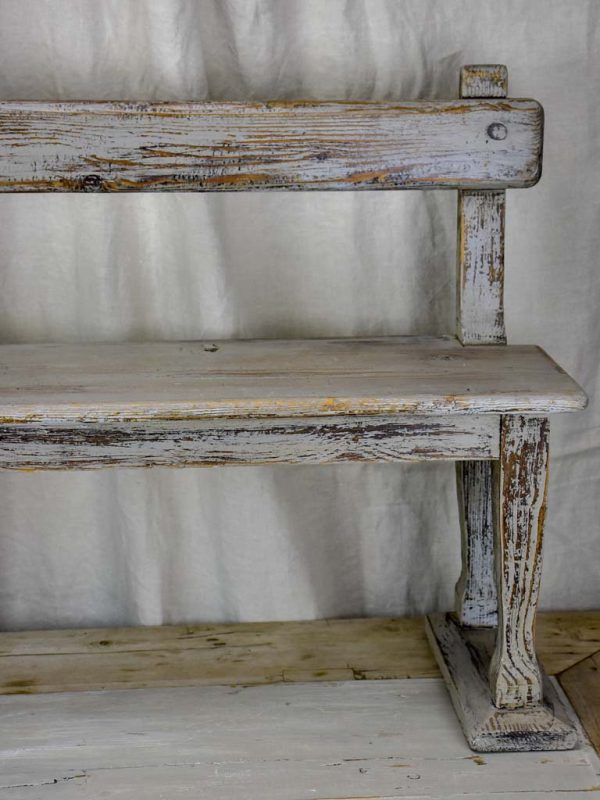 Antique French children s bench with grey patina Online Sale