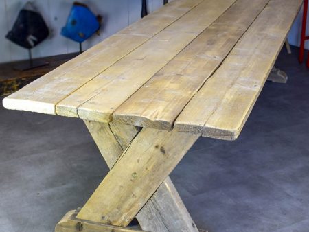 Very large French dining table made from salvaged timber 118½  x  38¼  Hot on Sale