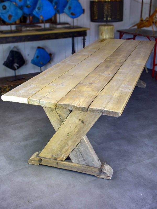 Very large French dining table made from salvaged timber 118½  x  38¼  Hot on Sale