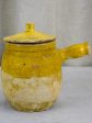 Antique French cooking pot with one handle and lid Supply