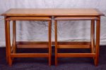 Mid century Scandinavian side table with two nested tables - solid teak Hot on Sale