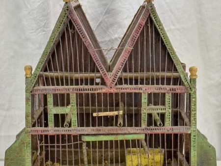 Antique French birdcage with double-pitched roof Supply