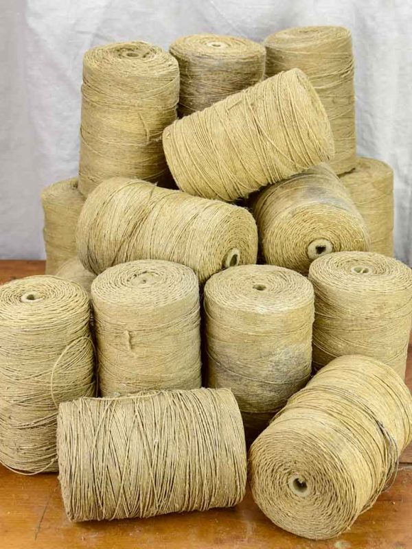 Collection of twenty large antique French twine spools For Discount