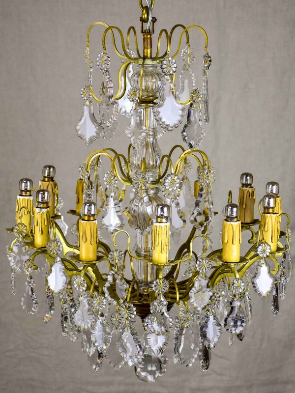 Antique French crystal chandelier - 12 lights Hot on Sale