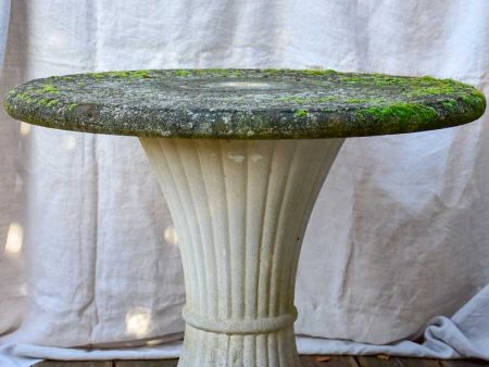 Mid century garden table with fluted base  - reconsituted stone Fashion