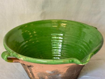 Antique French bowl  tian  with green glaze For Cheap