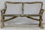 RESERVED PS Faux bois garden bench - early 20th Century Online now