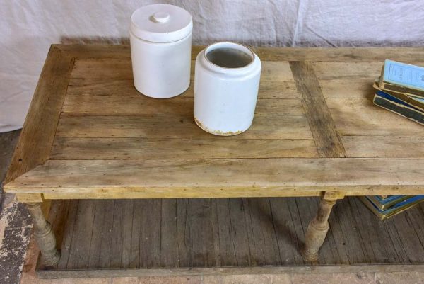 Rustic French coffee table - display table from a boutique 70¾  x 27½  TWO AVAILABLE For Sale