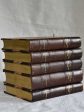 Five antique French leatherbound books - 5 volumes R. Rolland Jean Christophe For Sale