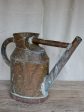 Antique French copper watering can with brace For Discount