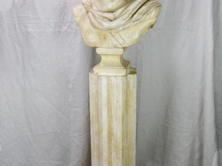 Large early 20th Century French plaster sculpture on a pedestal Online Hot Sale