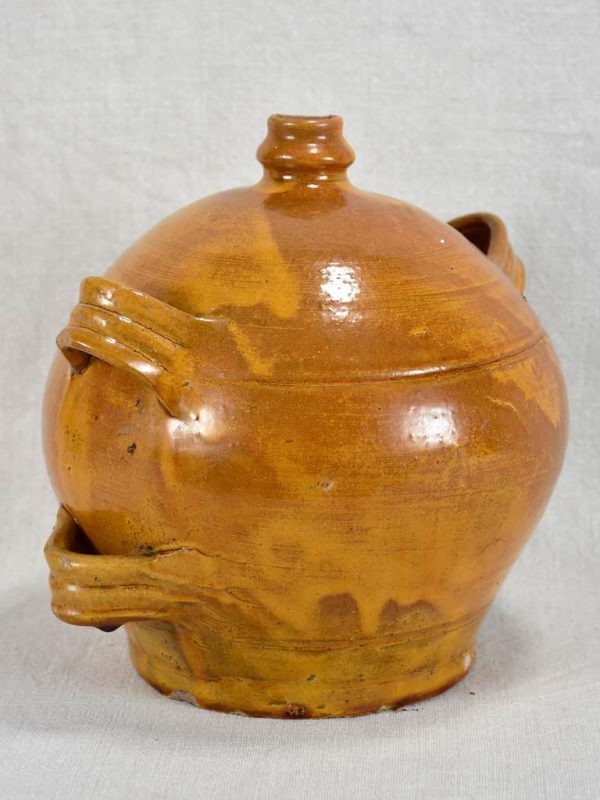 Small antique French conscience water jug with four handles 8¾  Sale