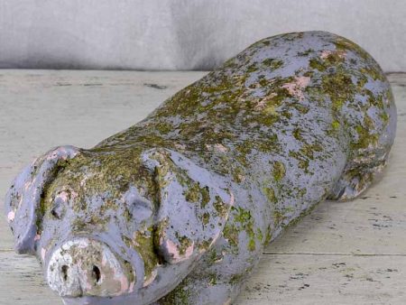 Antique French statue of a resting pig Fashion