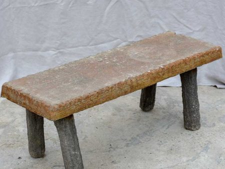 Early 20th Century faux bois garden bench Online now