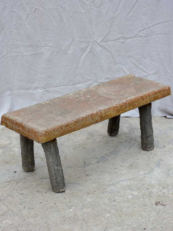 Early 20th Century faux bois garden bench Online now