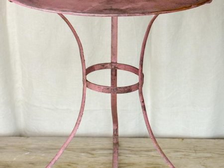 Pink French garden table - late 19th   early 20th Century For Sale