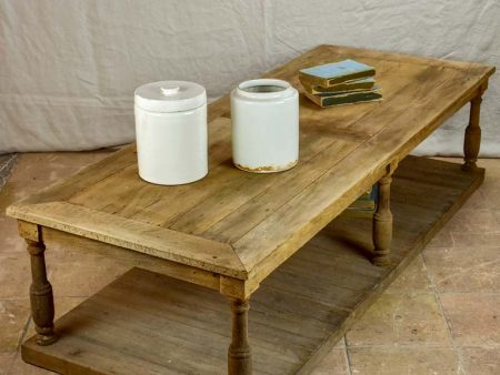 Rustic French coffee table - display table from a boutique 70¾  x 27½  TWO AVAILABLE For Sale