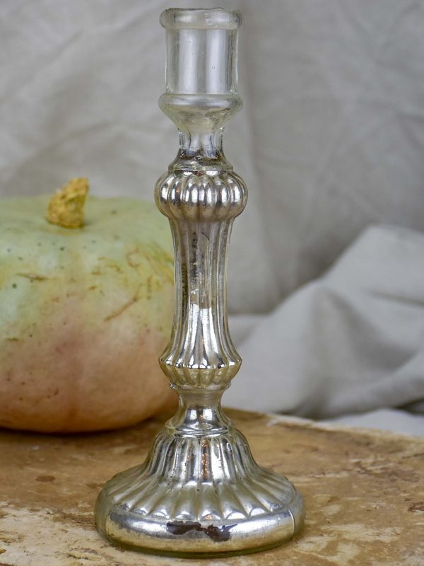 19th Century mercury glass candlestick Supply