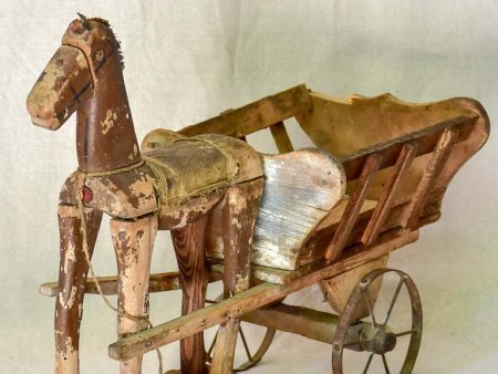 19th Century French toy horse and cart Sale