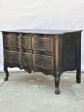 Louis XV French two drawer arbalète  sauteuse  commode with black paint finish 42½  x 25¼  Online Hot Sale