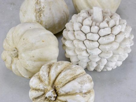 Collection of five vintage pumpkin plaster sculptures Online Sale