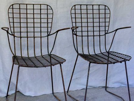 Pair of 1950 s garden armchairs - Bertoia style on Sale