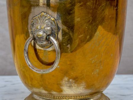 Mid-century French champagne bucket with lion s head handles - Champagne Jacquart Online now