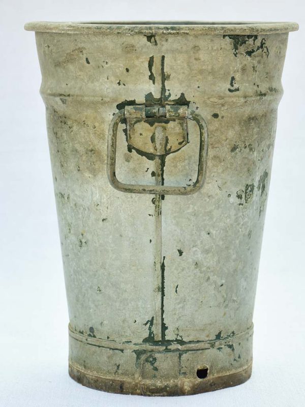 Rustic zinc French florist vase with handles 9¾  Online Hot Sale