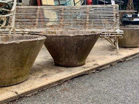 Set of six 1970s cement garden planters Cheap