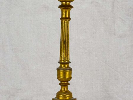 19th Century French bronze candlestick with sun motifs and angel 18  Cheap