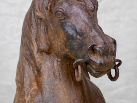 Antique French horse head - cast iron Sale