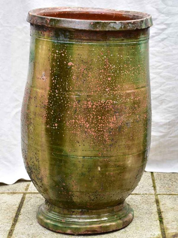 19th Century Anduze olive jar with green glaze - medium 28¼  Hot on Sale