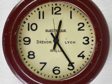 1930 s Electrique Brillié wall clock with Bakelite frame 13¾  on Sale