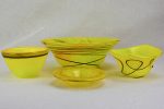 Four piece yellow glass service from the 1950 s For Discount