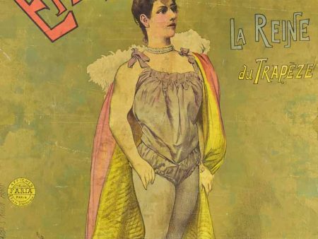 Antique French circus advertising poster on Sale