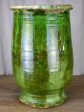 Antique French olive jar with green glaze -Tournac, France 25¼  Hot on Sale