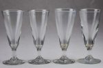 Rare set of 12 blown glass champagne flutes from the early 20th century Fashion