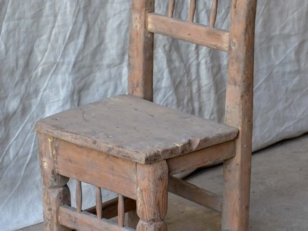 19th Century French wooden chair - folk art Discount