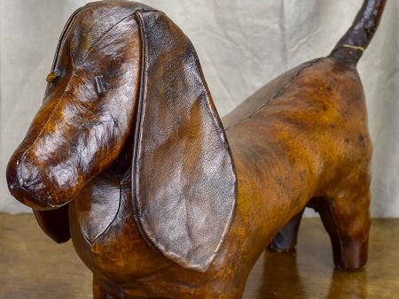 Antique Valenti leather dog footrest Cheap