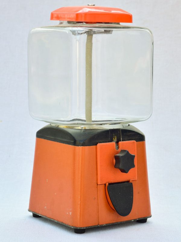 Mid-century French gumball dispenser - orange on Sale