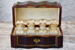 Four Antique Perfume Flasks in Wooden Box Online now