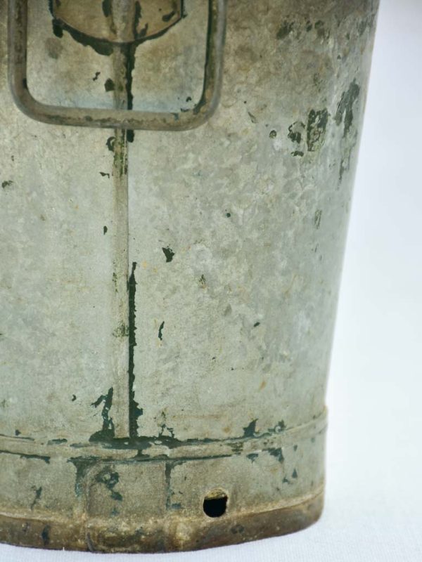 Rustic zinc French florist vase with handles 9¾  Online Hot Sale