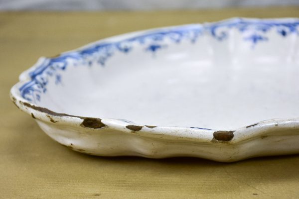 18th Century Moustiers platter - blue and white Online Sale