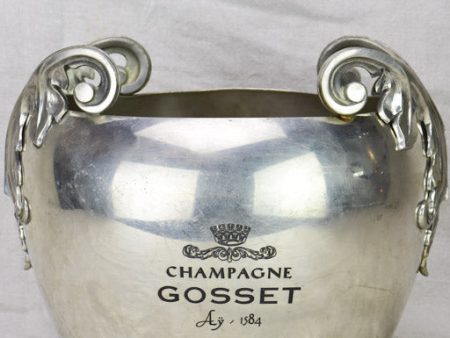 Exceptional antique French Champagne Gosset Champagne ice bucket 9½  Online Sale