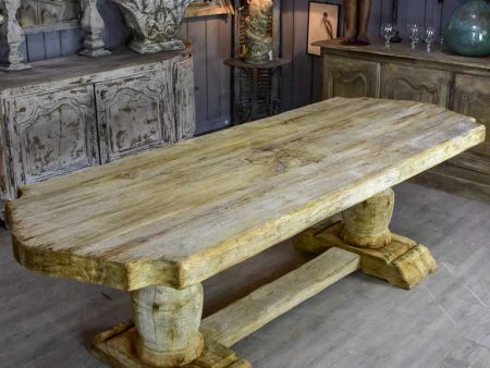 Rustic monastery oak dining table - late 19th   early 20th Century. 98½  x 35½  Hot on Sale